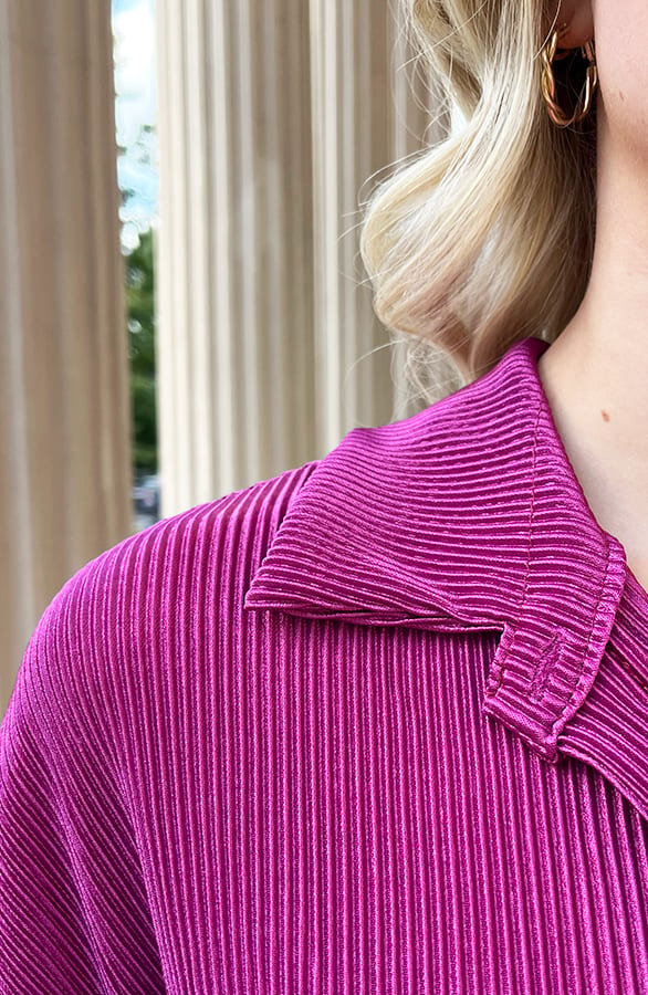 Ribstof Blouse Ellis Magenta – shoparchief — foto 2