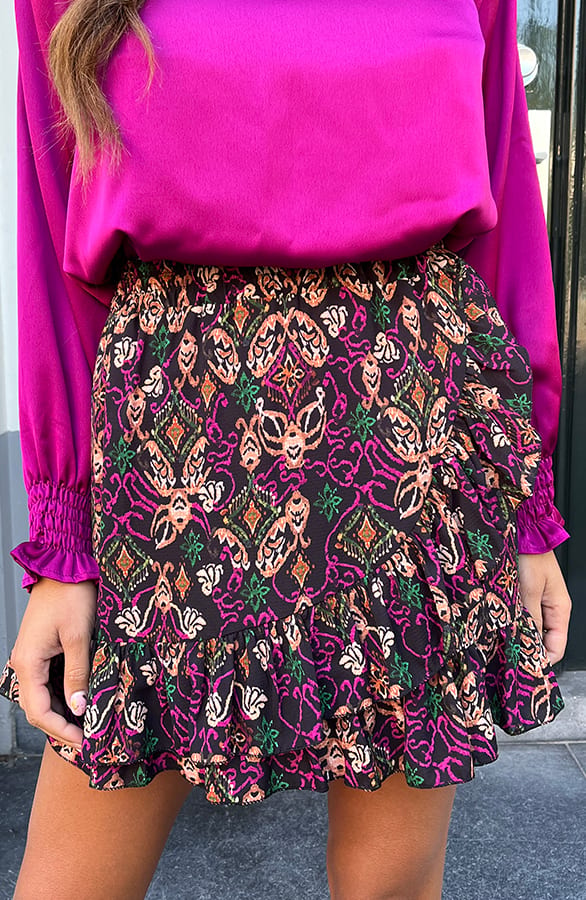 Rok Met Ruches Jeni Magenta – shoparchief