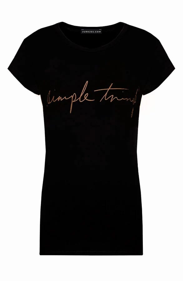 Sam Simple Things Top Zwart Camel – shoparchief