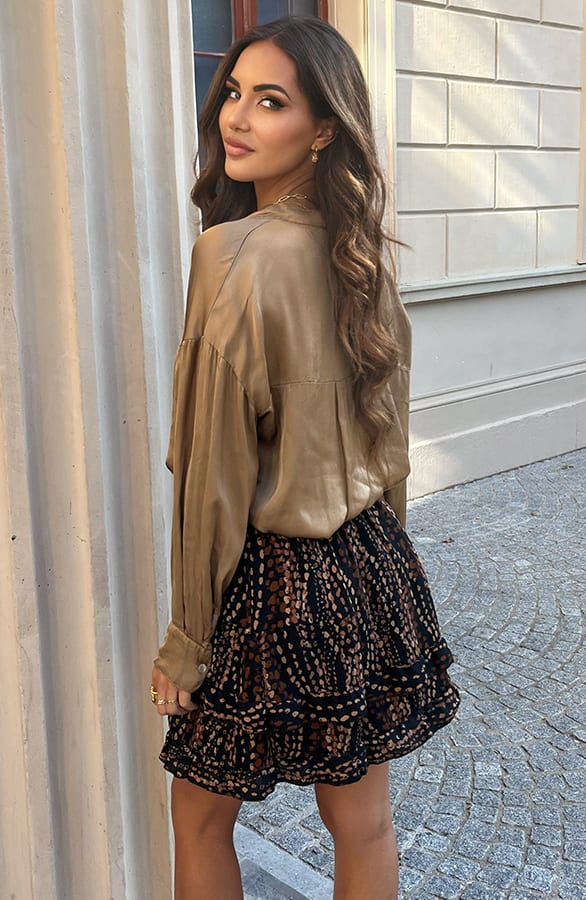 Satin Blouse Annabella Camel – shoparchief — foto 5