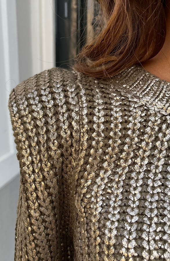 Schoudervulling Trui Bobby Metallic Goud – shoparchief — foto 6