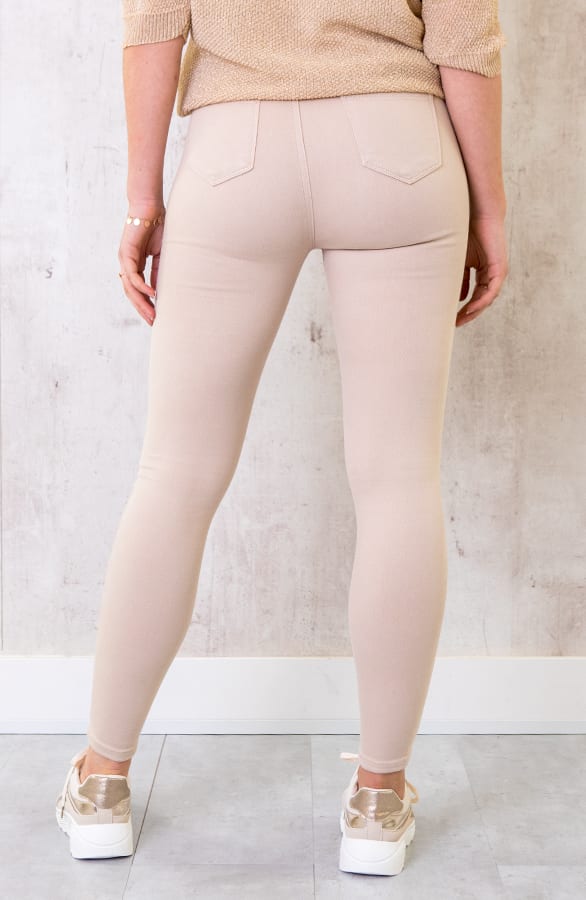 High Waist Spijkerbroek Lizzy Beige – shoparchief — foto 3