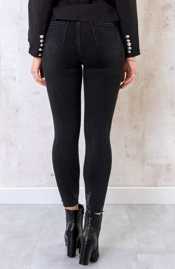 Hoge Taille Broek Damaged Izzy Grijs – shoparchief — foto 3