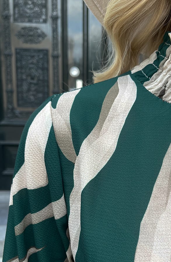 Zebra Print Col Jurk Roxy Smaragd – shoparchief — foto 6