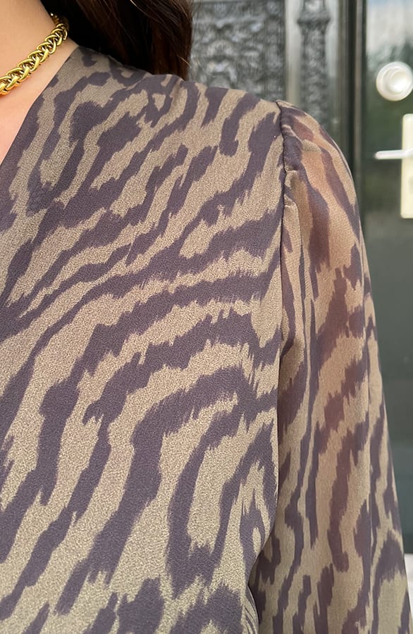 Zebra Strik Jurk Vivian Army – shoparchief — foto 7