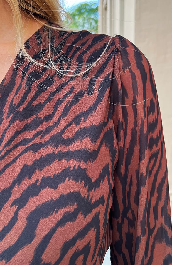 Zebra Strik Jurk Vivian Cognac – shoparchief — foto 5