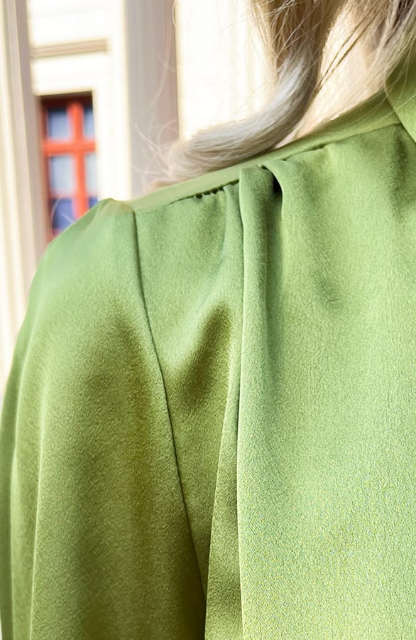 Zijden Strik Blouse Sofie Olive – shoparchief — foto 6