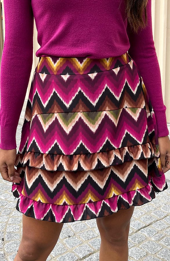 Aztec Rok met Patroon Avia Magenta – shoparchief