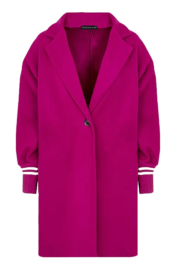 Baseball Trenchcoat Jamie Magenta – shoparchief