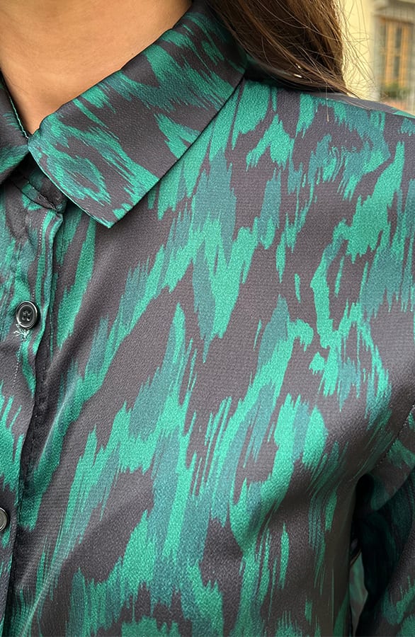 Blouse Met Print Britte Smaragd – shoparchief — foto 4