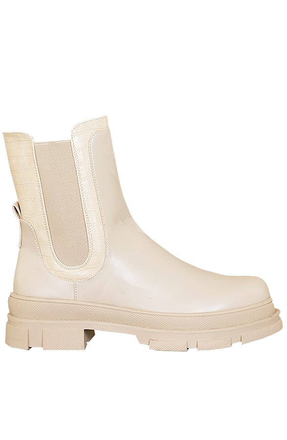 Croco Chelsea Boots Abbey Beige – shoparchief