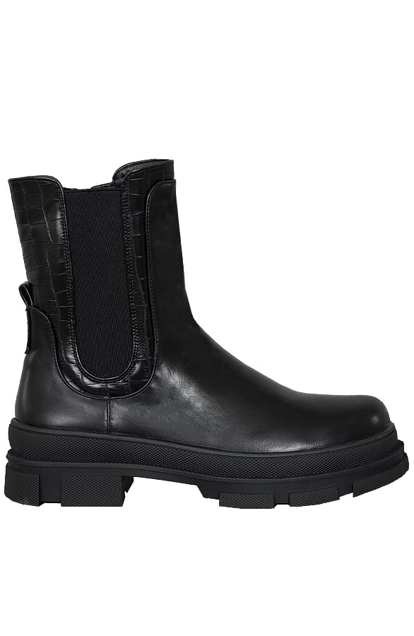 Croco Chelsea Boots Abbey Zwart – shoparchief