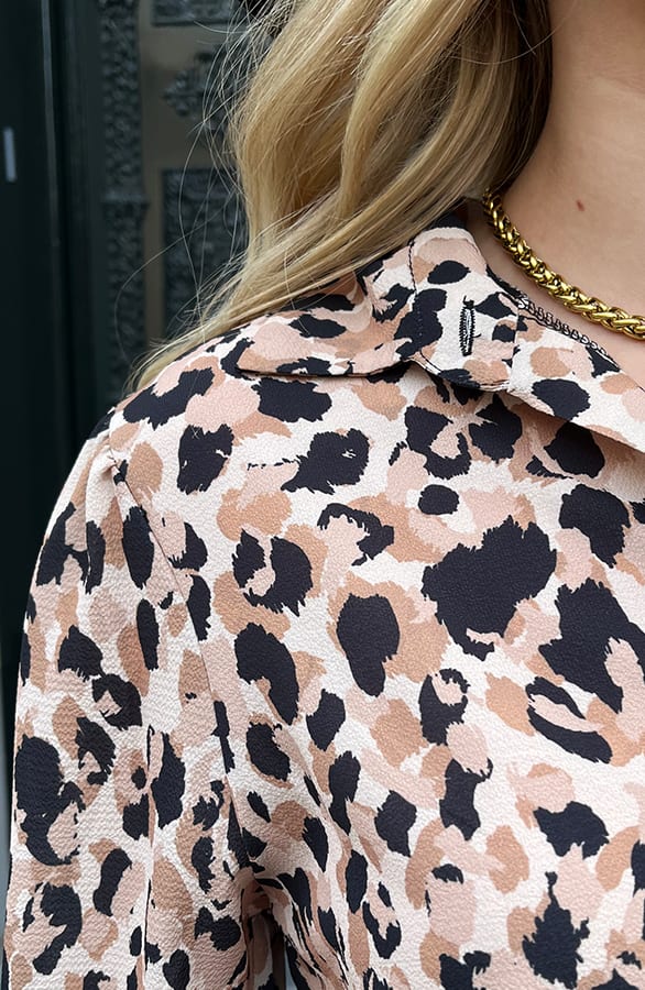 Dots Print Blouse Meyra Beige – shoparchief — foto 4