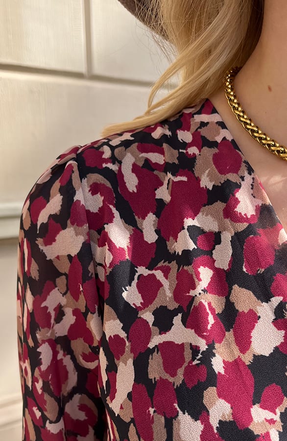 Dots Strik Jurk Vivian Bordeaux – shoparchief — foto 7