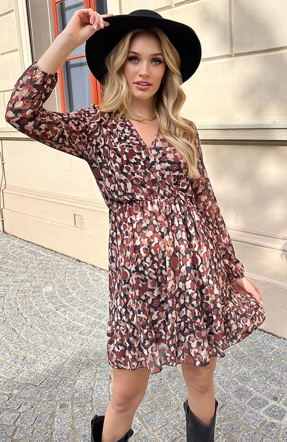 Dots Strik Jurk Vivian Choco – shoparchief — foto 6