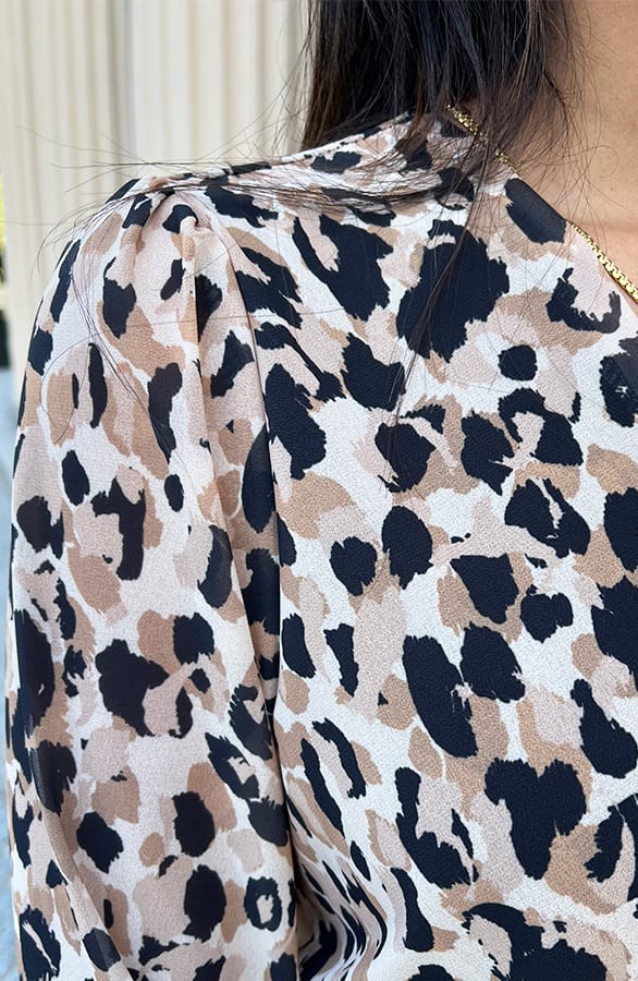 Dots Strik Jurk Vivian Beige – shoparchief — foto 6