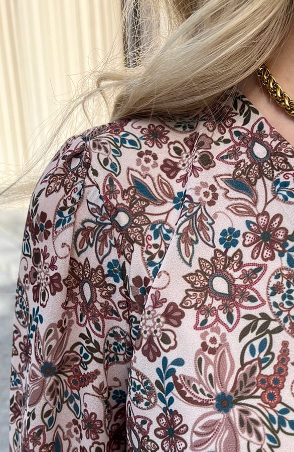 Flower Strik Jurk Vivian Beige – shoparchief — foto 6
