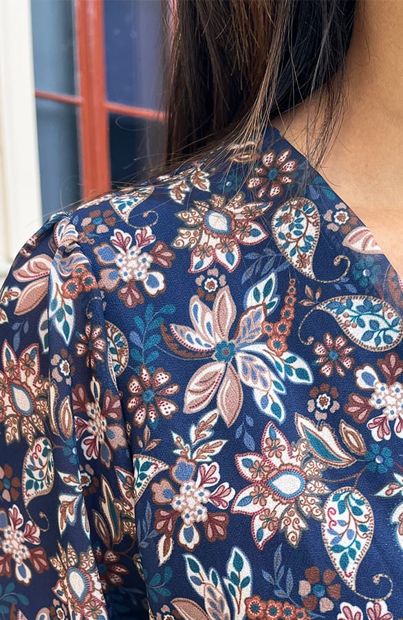 Flower Strik Jurk Vivian Blauw – shoparchief — foto 6