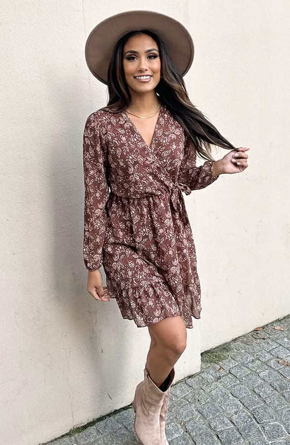 Flower Strik Jurk Vivian Choco – shoparchief — foto 4