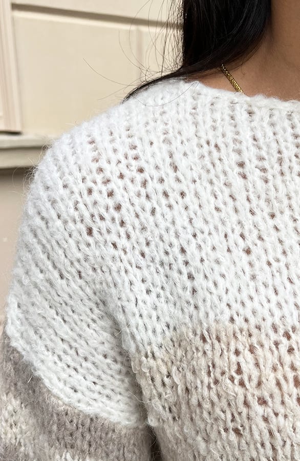 Gebreide Banen Trui Viora Taupe – shoparchief — foto 5