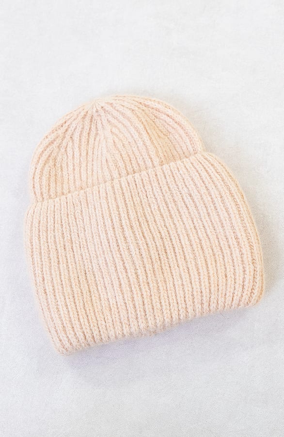 Gebreide Muts met Pailletten Bless Beige – shoparchief