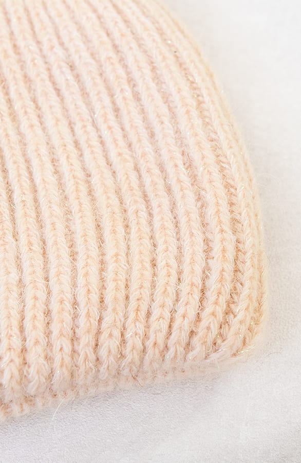 Gebreide Muts met Pailletten Bless Beige – shoparchief — foto 2