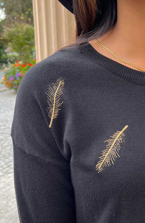 Gouden Veren Trui Romee Zwart – truien — foto 15