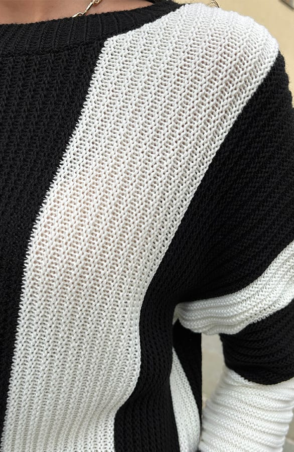 Knitted Strepen Trui Candice Zwart – truien — foto 7