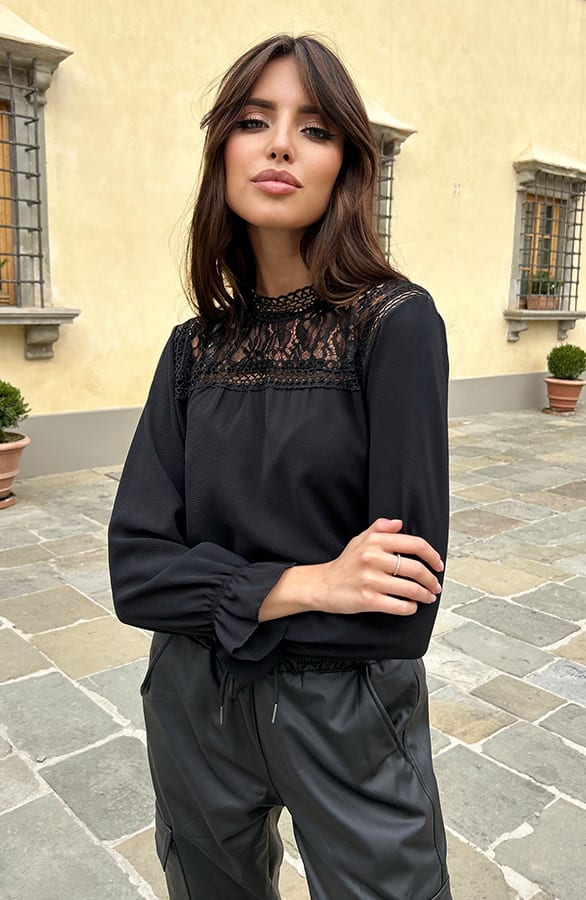 Lace Blouse met Ruffle Carley – shoparchief — foto 2