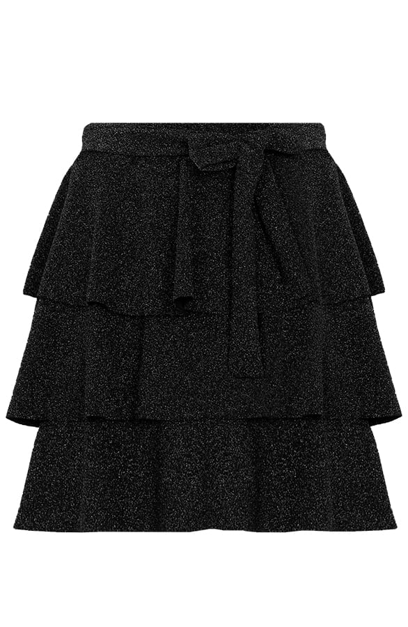 Lurex Ruffle Rok Elena Zwart – shoparchief