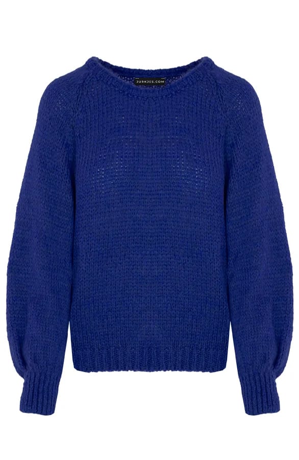Oversized Gebreide Trui Jaynie Kobalt – shoparchief