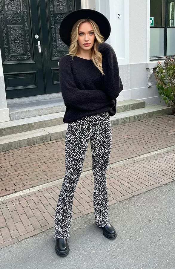 Oversized Gebreide Trui Jaynie Zwart – shoparchief — foto 6