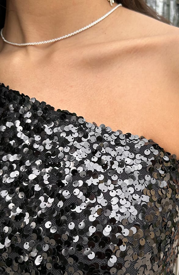 Party Pailletten Jurk Missy Zwart – shoparchief — foto 4