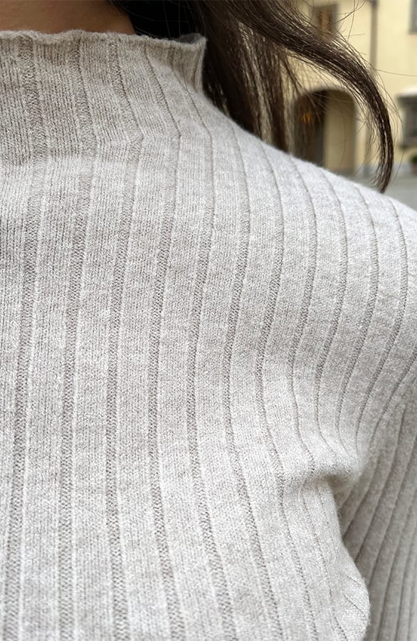Ribstof Longsleeve Jill Beige – shoparchief — foto 5