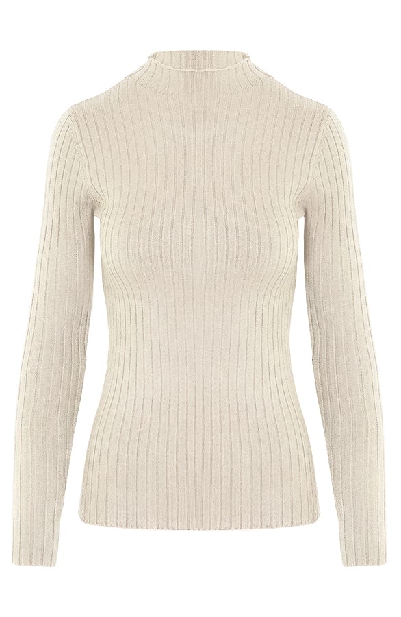 Ribstof Longsleeve Jill Beige – shoparchief