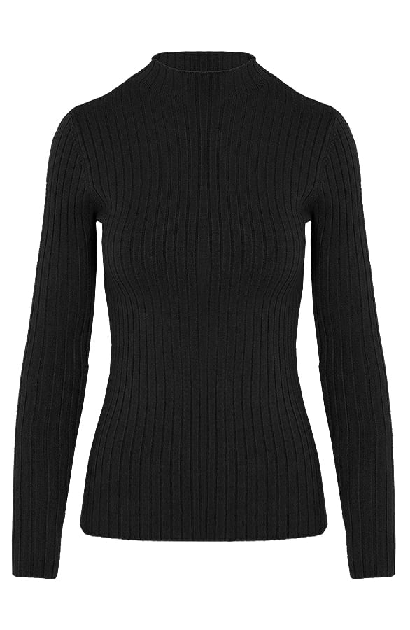 Ribstof Longsleeve Jill Zwart – shoparchief
