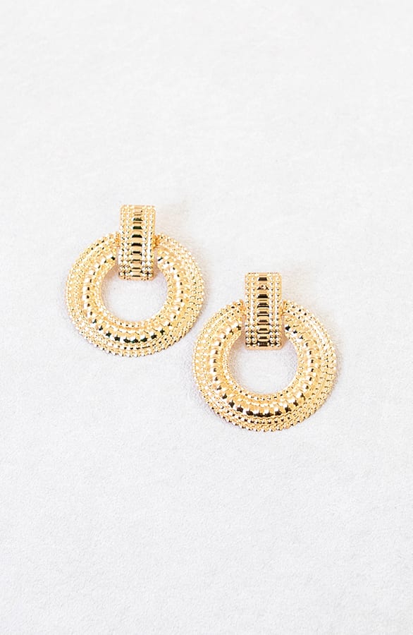 Round Exclusive Earrings raphaella Goud – shoparchief