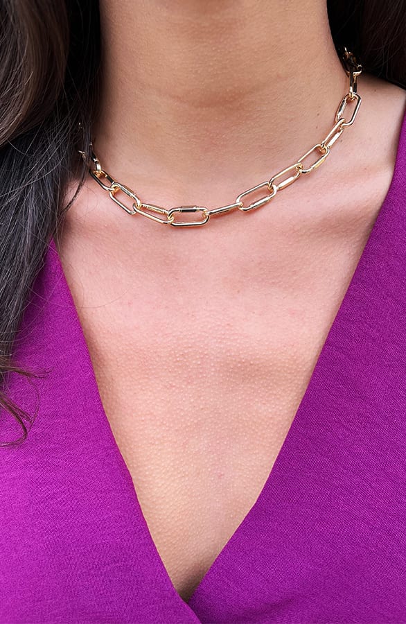 Schakel Ketting Jewel Goud – shoparchief — foto 2