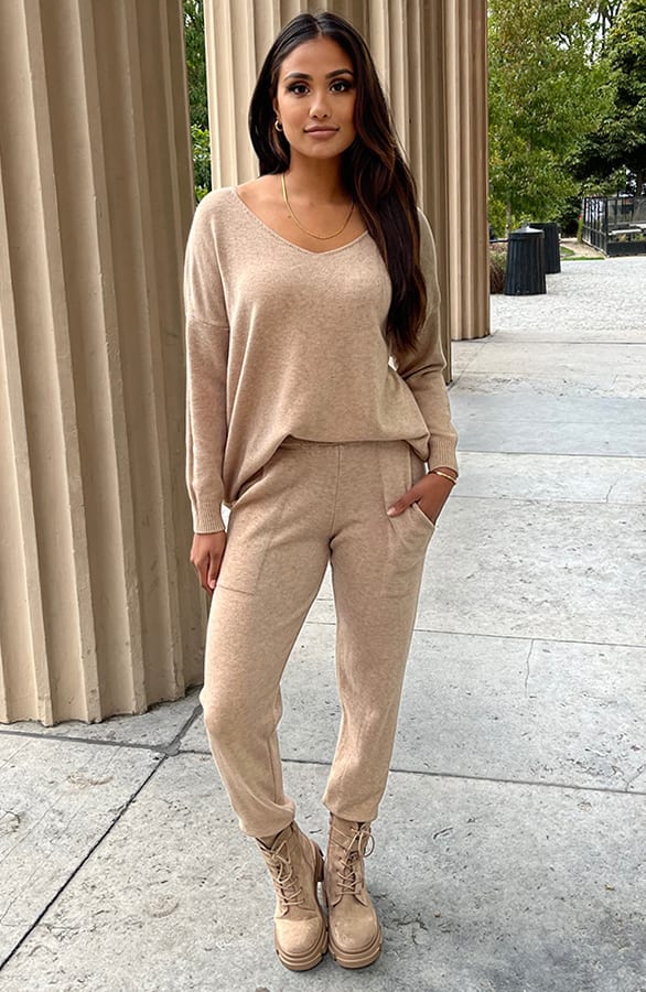 Soft Joggingbroek Stefanie Camel – shoparchief — foto 4