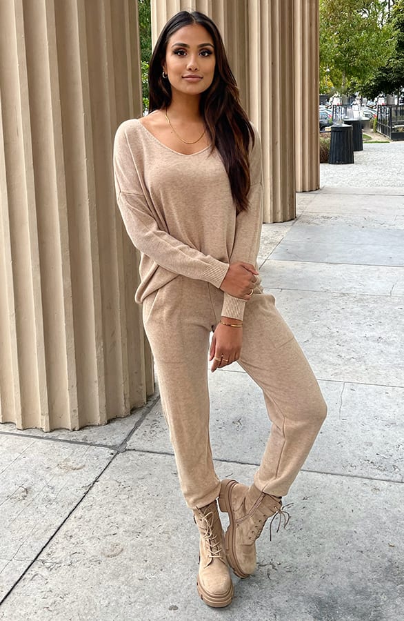 Soft Joggingbroek Stefanie Camel – shoparchief — foto 5