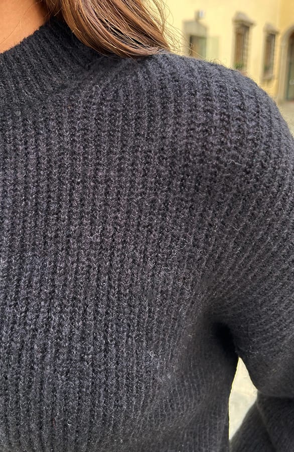 Soft Knitted Sweater Deena Zwart – shoparchief — foto 5