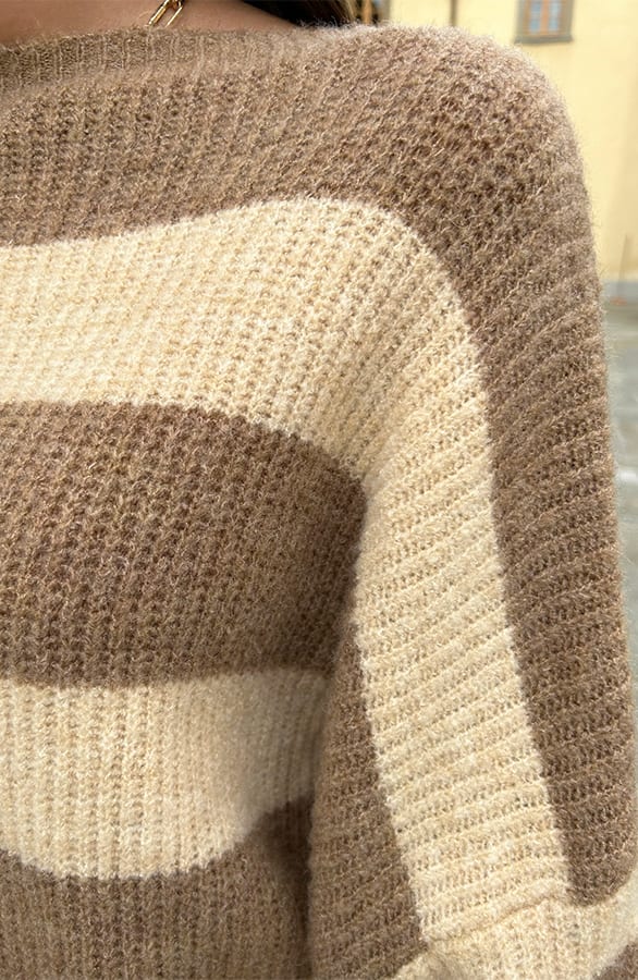 Strepen Trui Kimmy Beige Taupe – shoparchief — foto 5