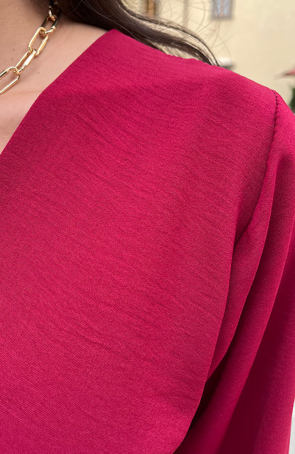V-hals Jurk Kate Bordeaux – shoparchief — foto 6