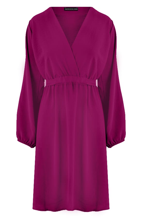 V-hals Jurk Kate Magenta – shoparchief