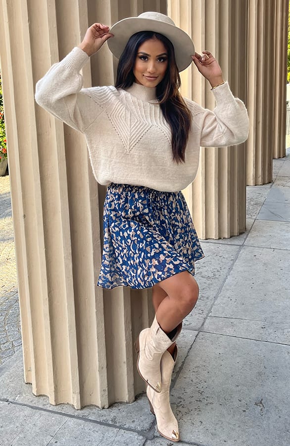 Dots Print Rok Louiza Blauw – shoparchief — foto 4