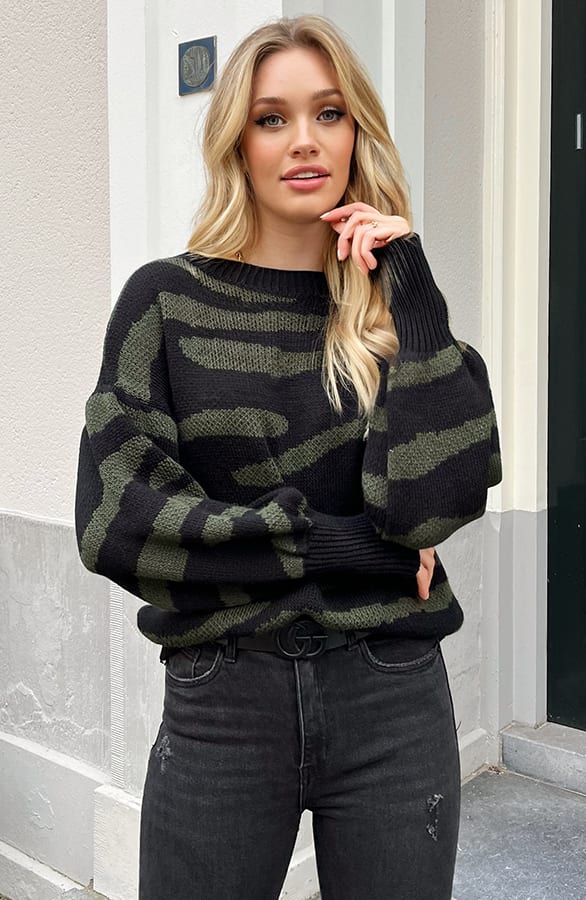 Zebra Trui Nayeli Army – shoparchief — foto 2