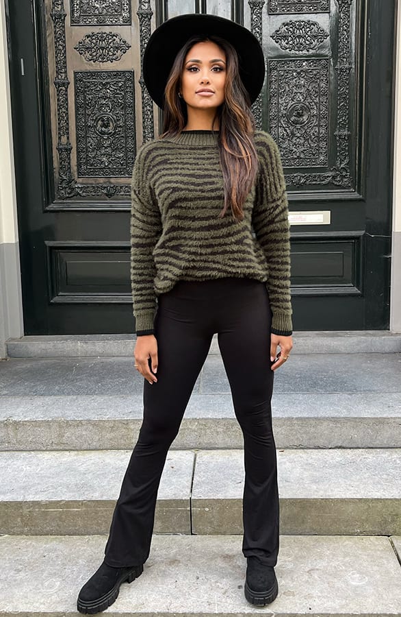 Zebraprint Trui Aylin Army – shoparchief — foto 6
