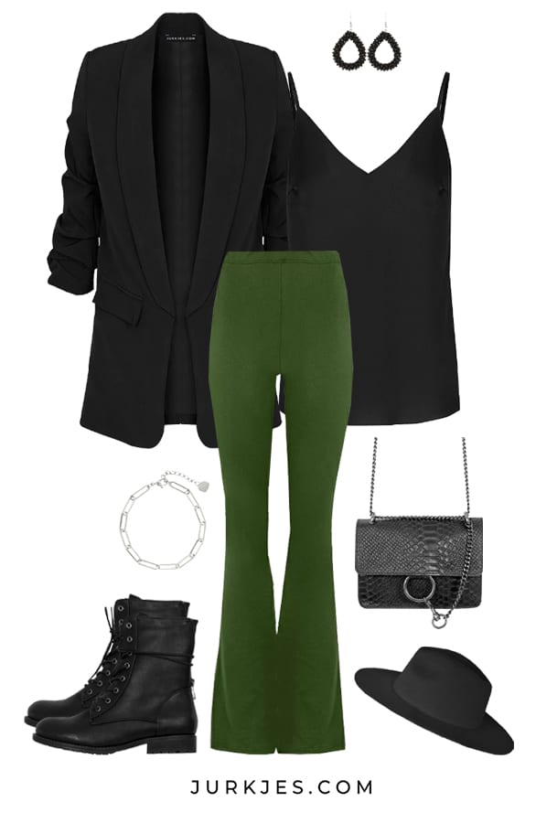 Janine Flared Broek Groen – shoparchief — foto 2