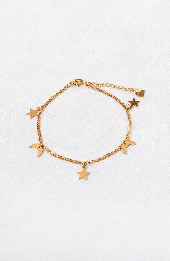 Bedel Armband Maan en Sterren Polly Goud β shoparchief