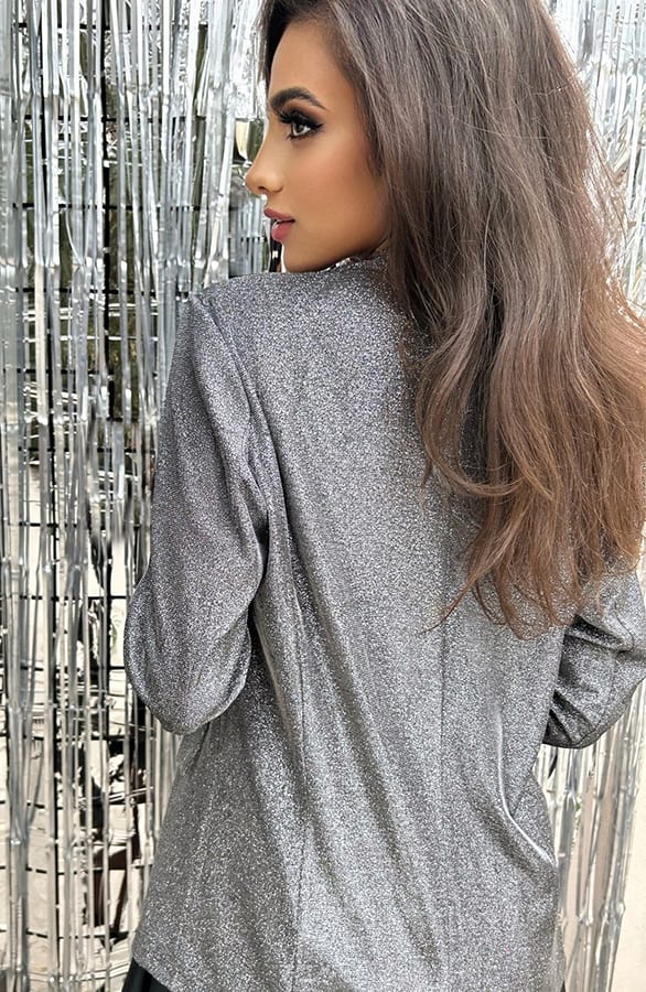 Blazer Met Glitters Maye Zilver – shoparchief — foto 5